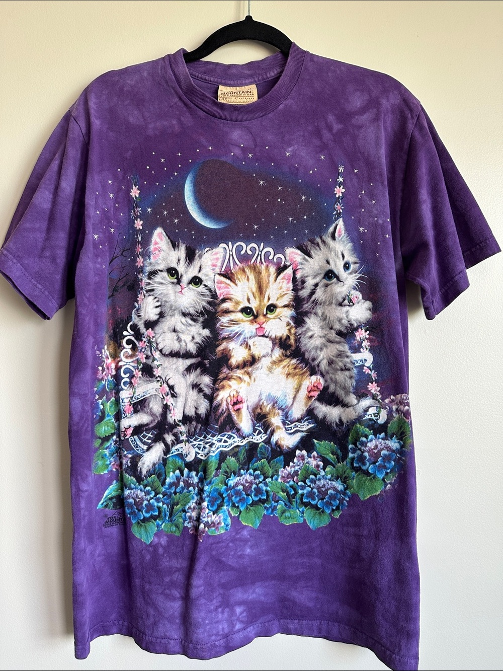 The Mountain Purple Kitten Trio Graphic Tee